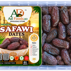 AD Foods BD Safawi dates in a clear plastic container