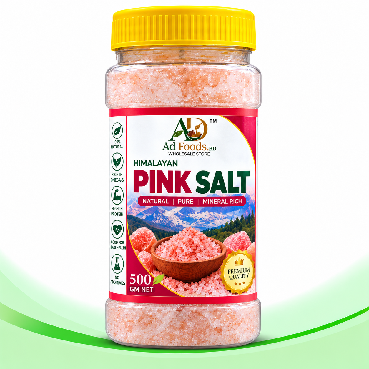 AD Foods BD Himalayan pink salt 250g jar
